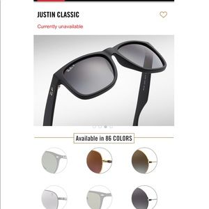 Brand new ray ban Justin’s polarized